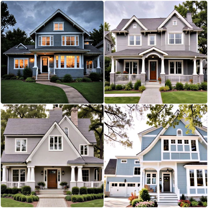 gray exterior house paint ideas