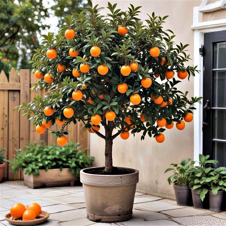 grow orange trees in pots