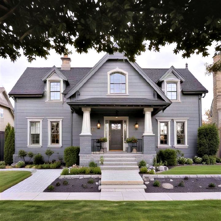 gunmetal gray exterior house paint to bring modern glamour