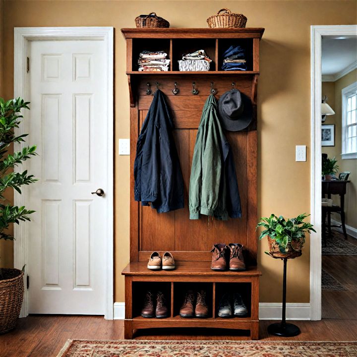 hall tree to keep your entryway organized