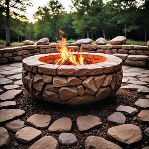 hand carved stunning sandstone fire pit