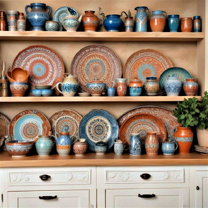 handcrafted pottery boho theme