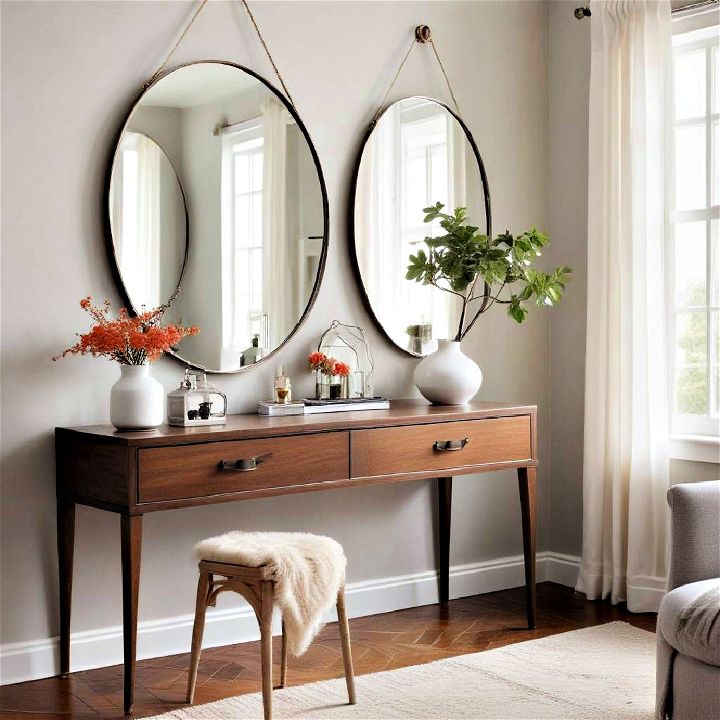 hang mirrors strategically for personal grooming