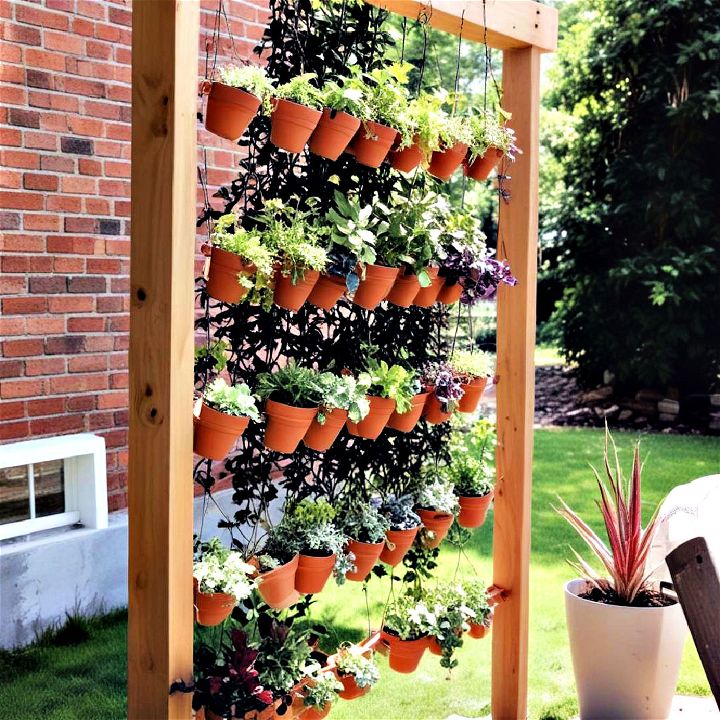 hanging planters privacy fence