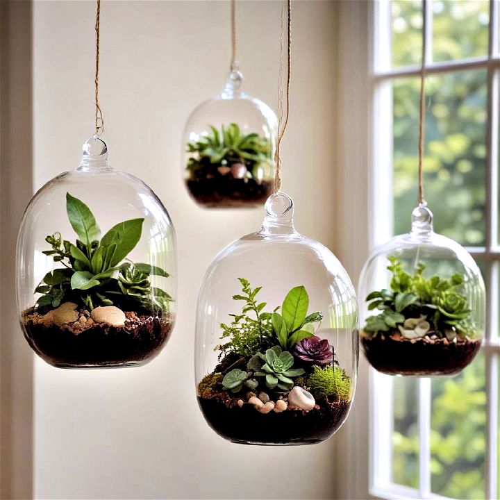 hanging terrariums for indoor garden