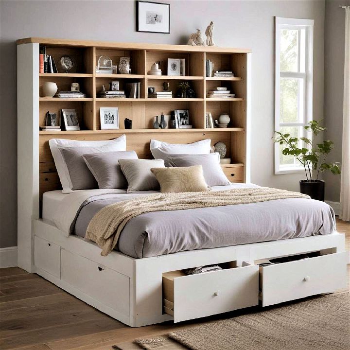 headboard with built in storage