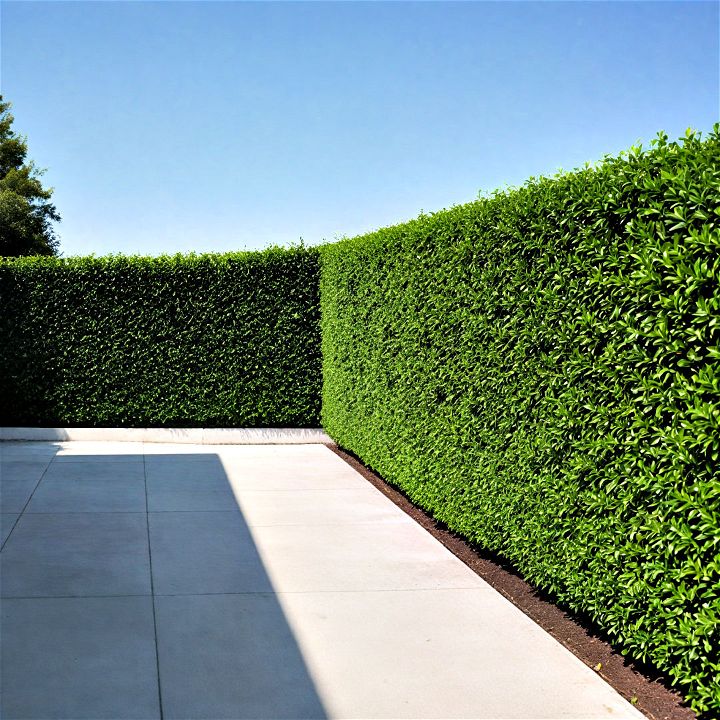 hedge wall privacy solution for outdoors
