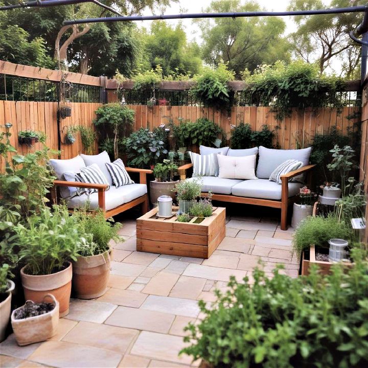 herb garden for outdoor living space