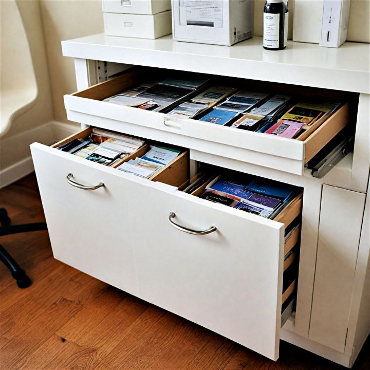 hidden storage for an uncluttered office