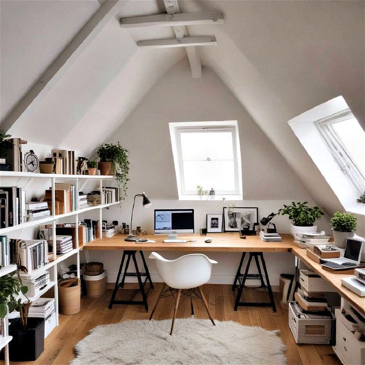 home office for attic room
