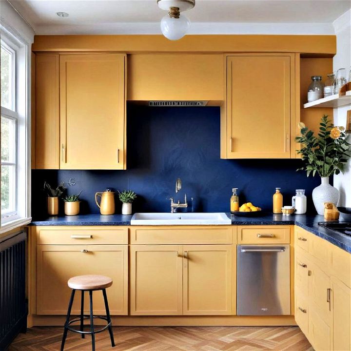 honey gold color cabinets for dynamic space