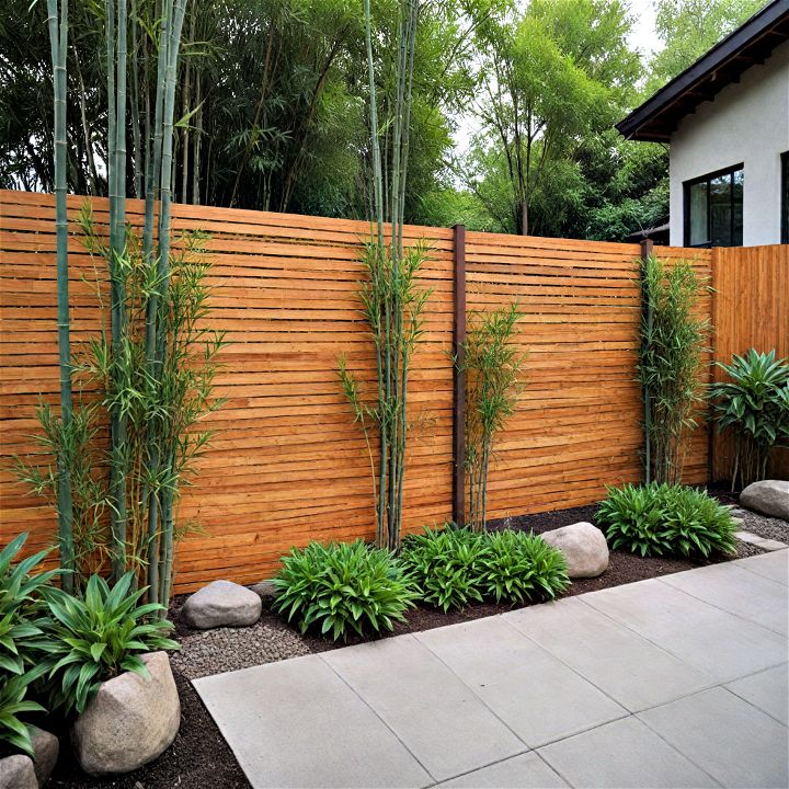 horizontal bamboo fencing for contemporary and traditional home styles
