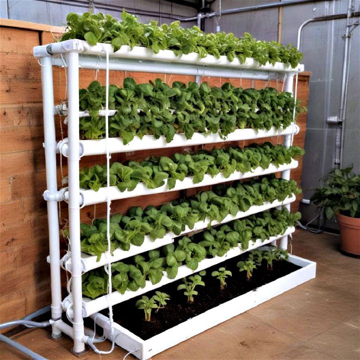 hydroponic garden for fresh vegetables
