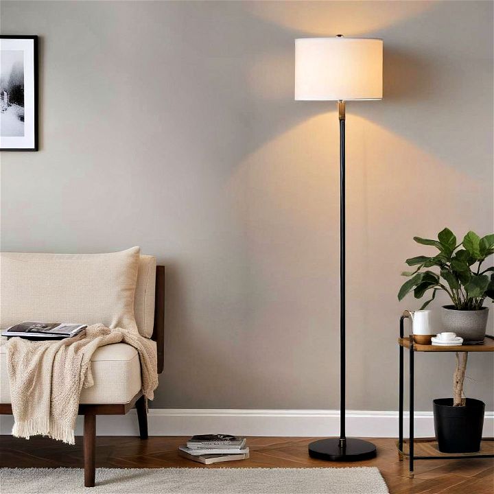 illuminate floor lamp for small apartment decorating