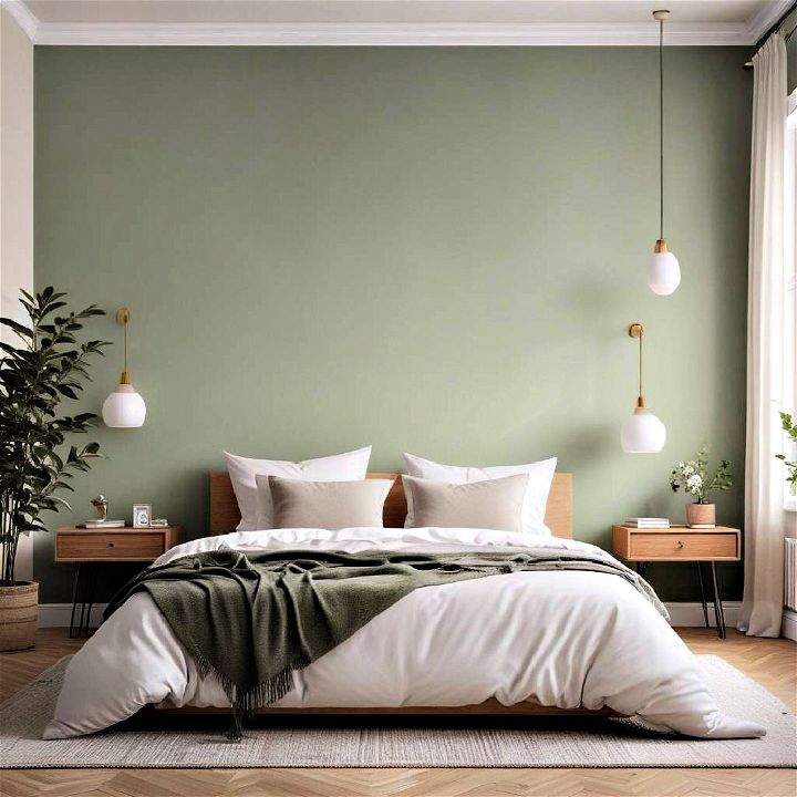 impactful sage serenity accent wall