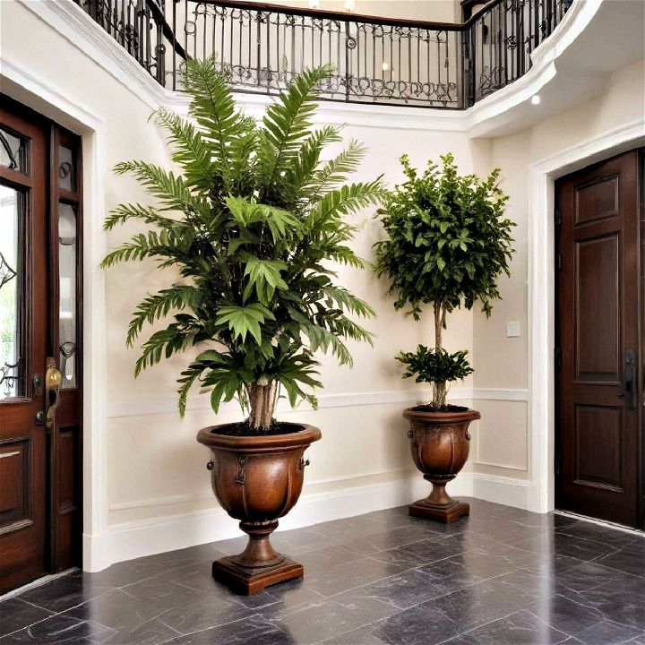 incorporate a large planter natural aesthetics of the space