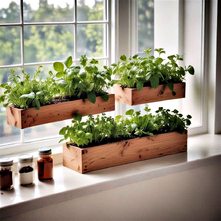 indoor herb garden from your kitchen window