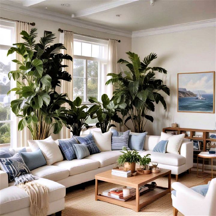 indoor plants for coastal living room