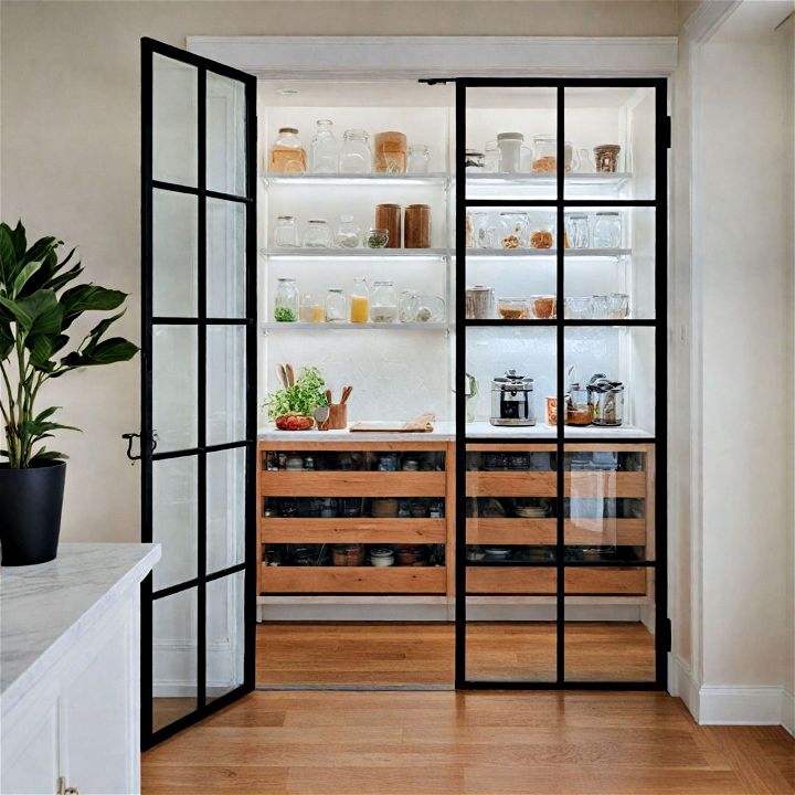 industrial chic pantry door to add an edge to your kitchen
