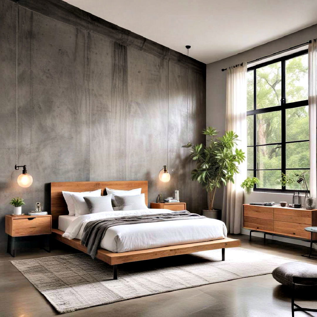 modern industrial edge bedroom