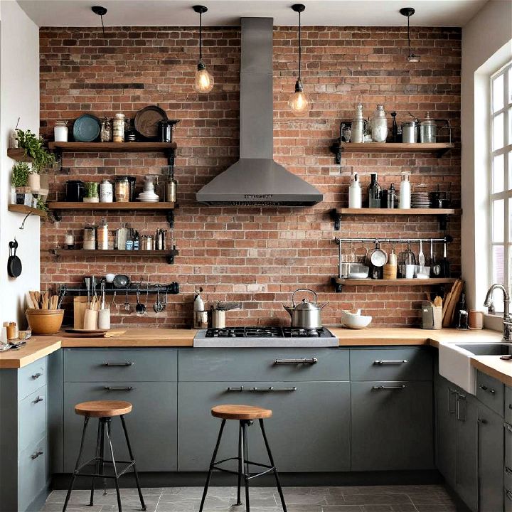 industrial elements for kitchen walls
