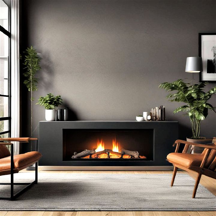 industrial style unique electric fireplace