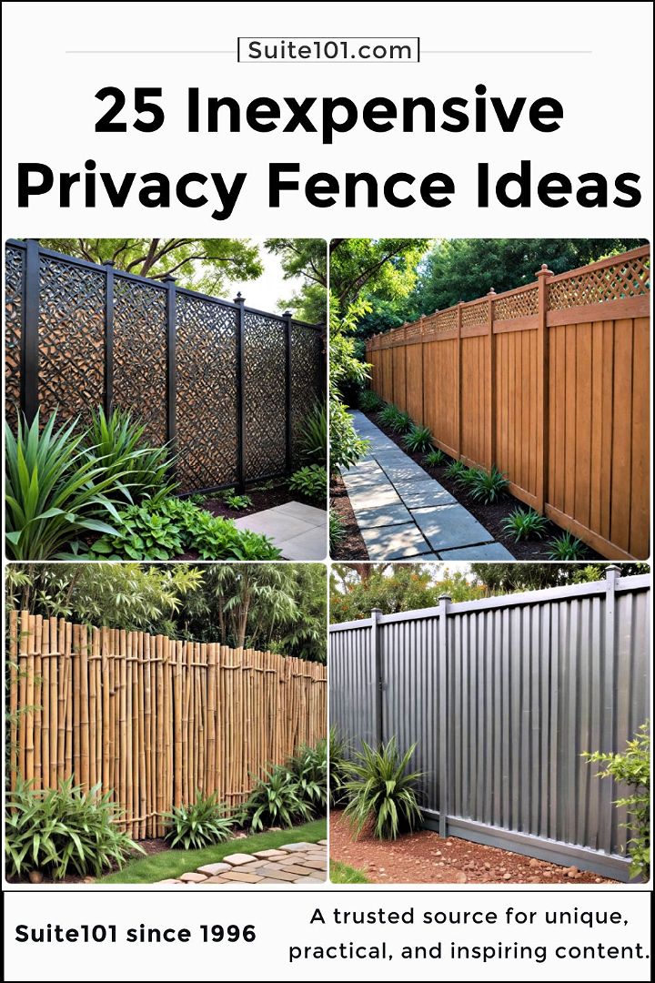 inexpensive privacy fence ideas to try