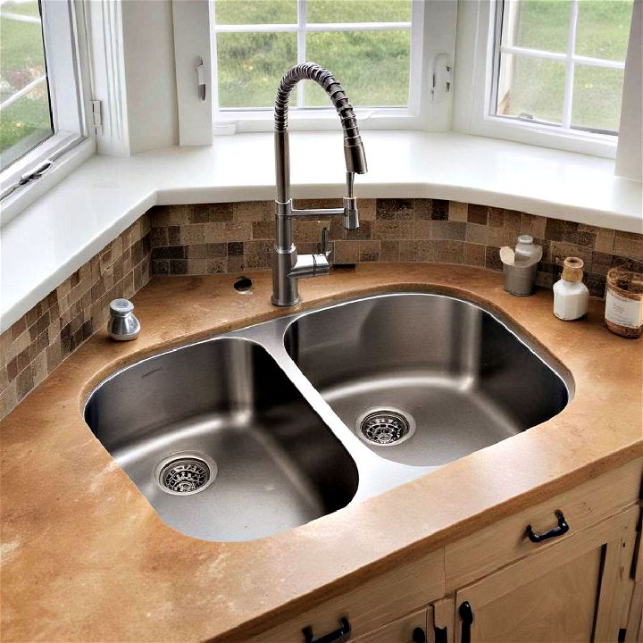 ingenious solution corner kitchen sinks