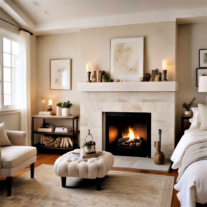 install a fireplace cozy bedroom