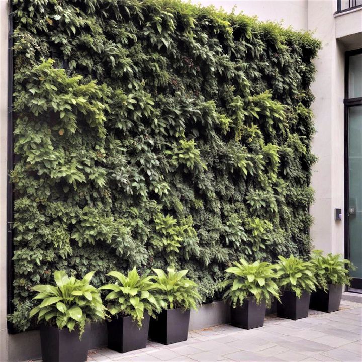 install a green wall for privacy