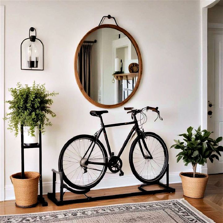 install a stylish bike rack in foyer