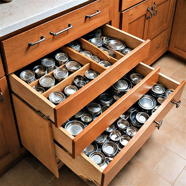 install pull out kitchen cabinet drawers for organizing items neatly