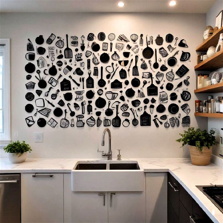 interactive art piece for kitchen wall