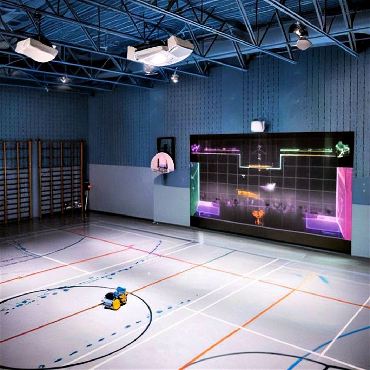 interactive projection ceiling beams
