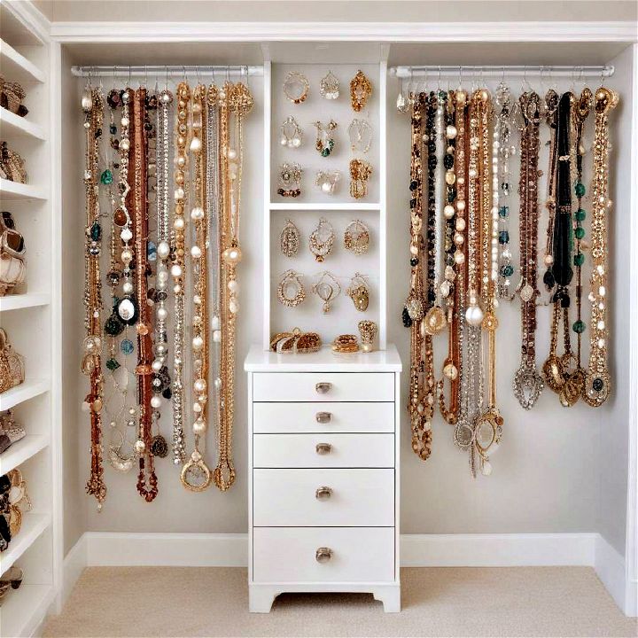 jewelry hanging system to saves space