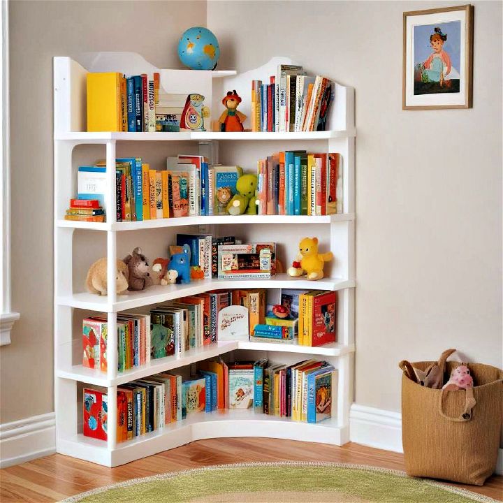 kids’ corner bookshelf designs