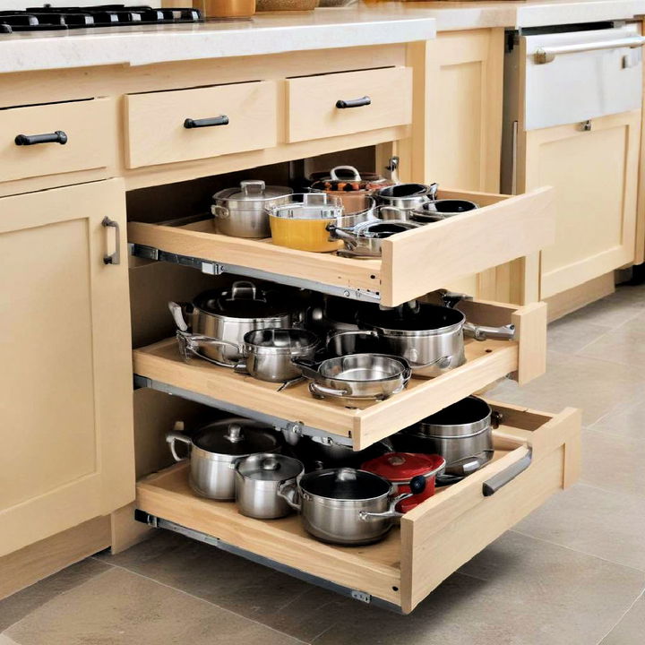 kitchen pull out shelves for storage