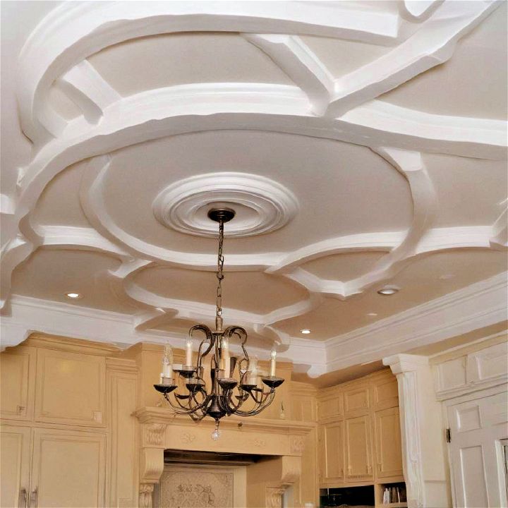 kitchen sculpted plaster ceiling
