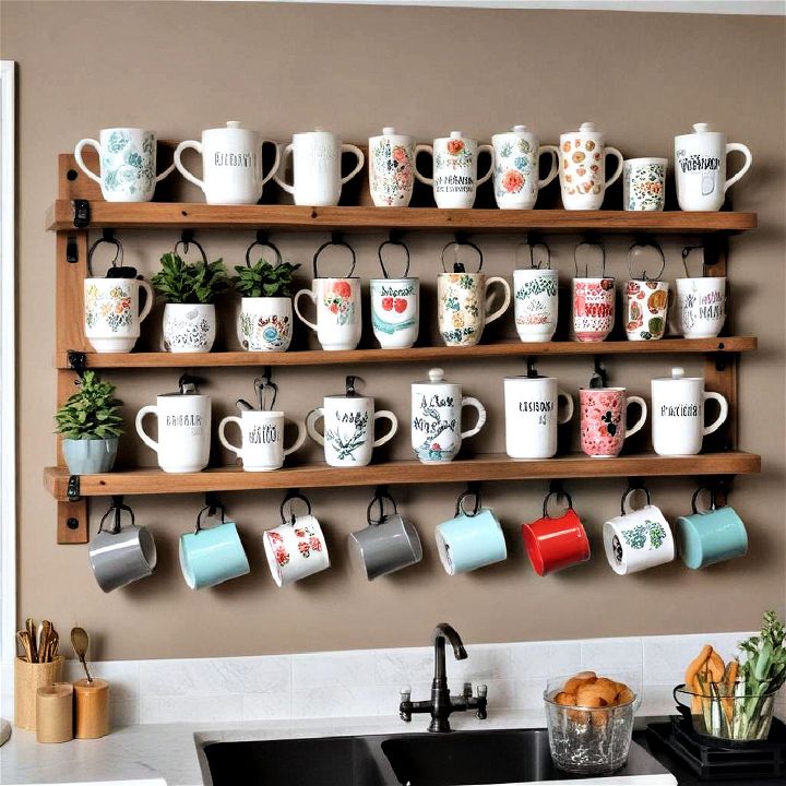 kitchen wall to a coffee mug gallery