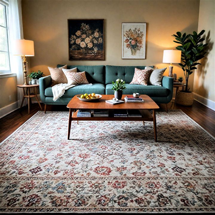 large and cohesive area rug