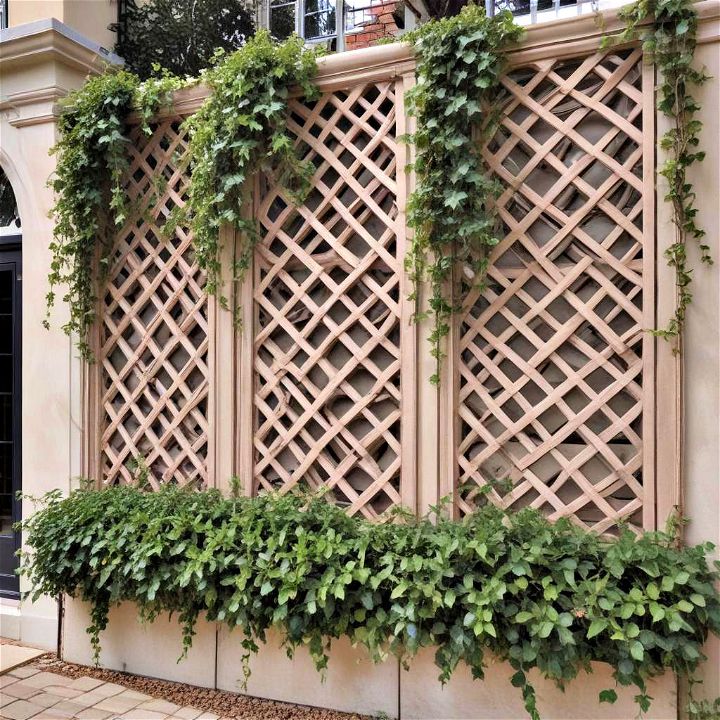 lattice panels with vines