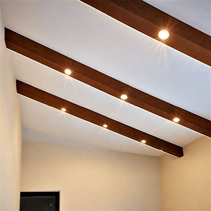 led embedded ceiling beams for a soft ambient glow