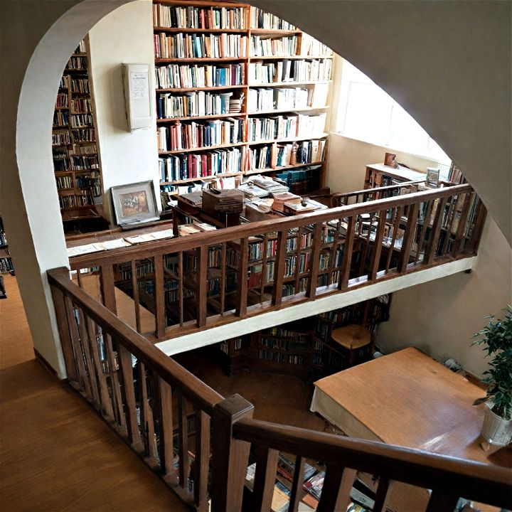 library with mezzanine