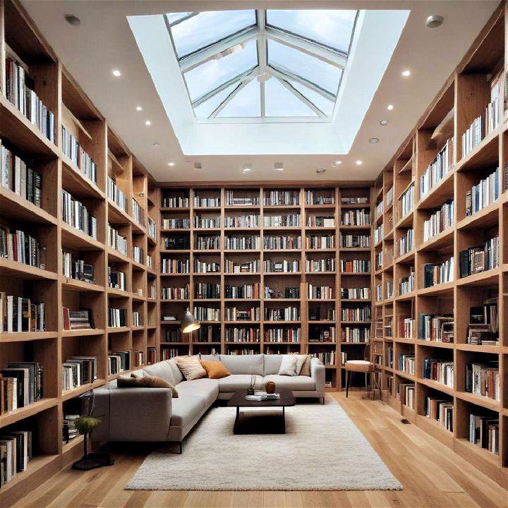 library with skylights