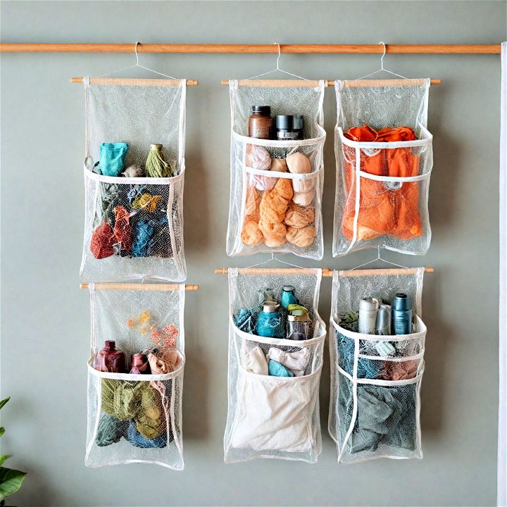 lightweight and affordable hanging mesh organizer