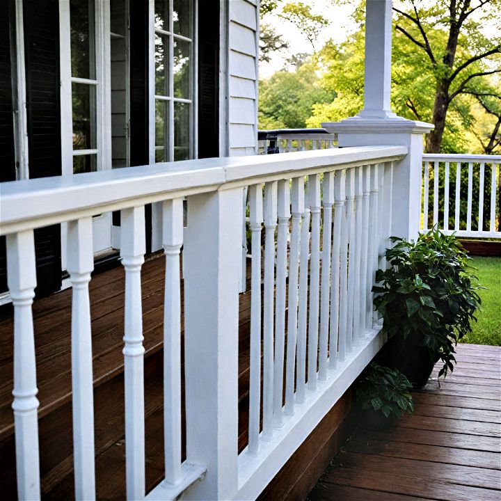 lightweight vinyl railings for a fresh porch look