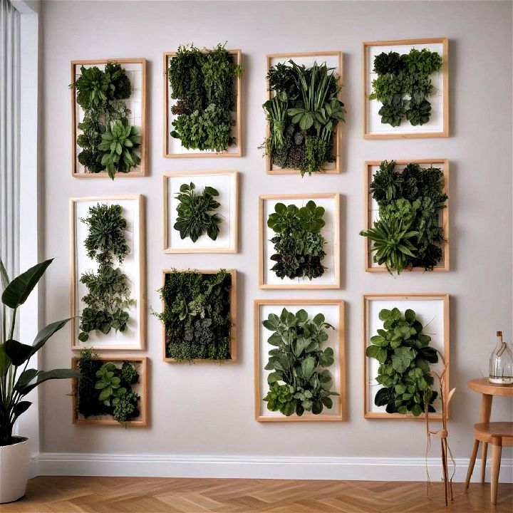 living art frames for indoor plant wall