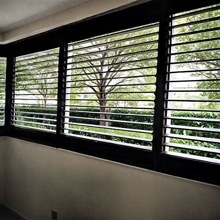 louvered half wall for sunrooms or partitions