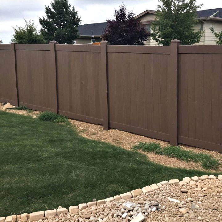 low maintenance vinyl privacy fence