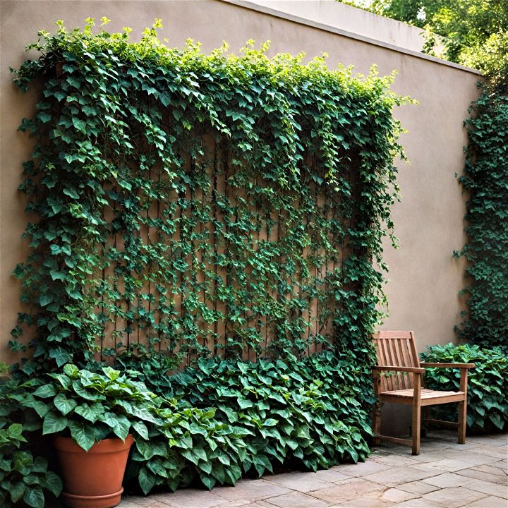 lush and natural trellised vines